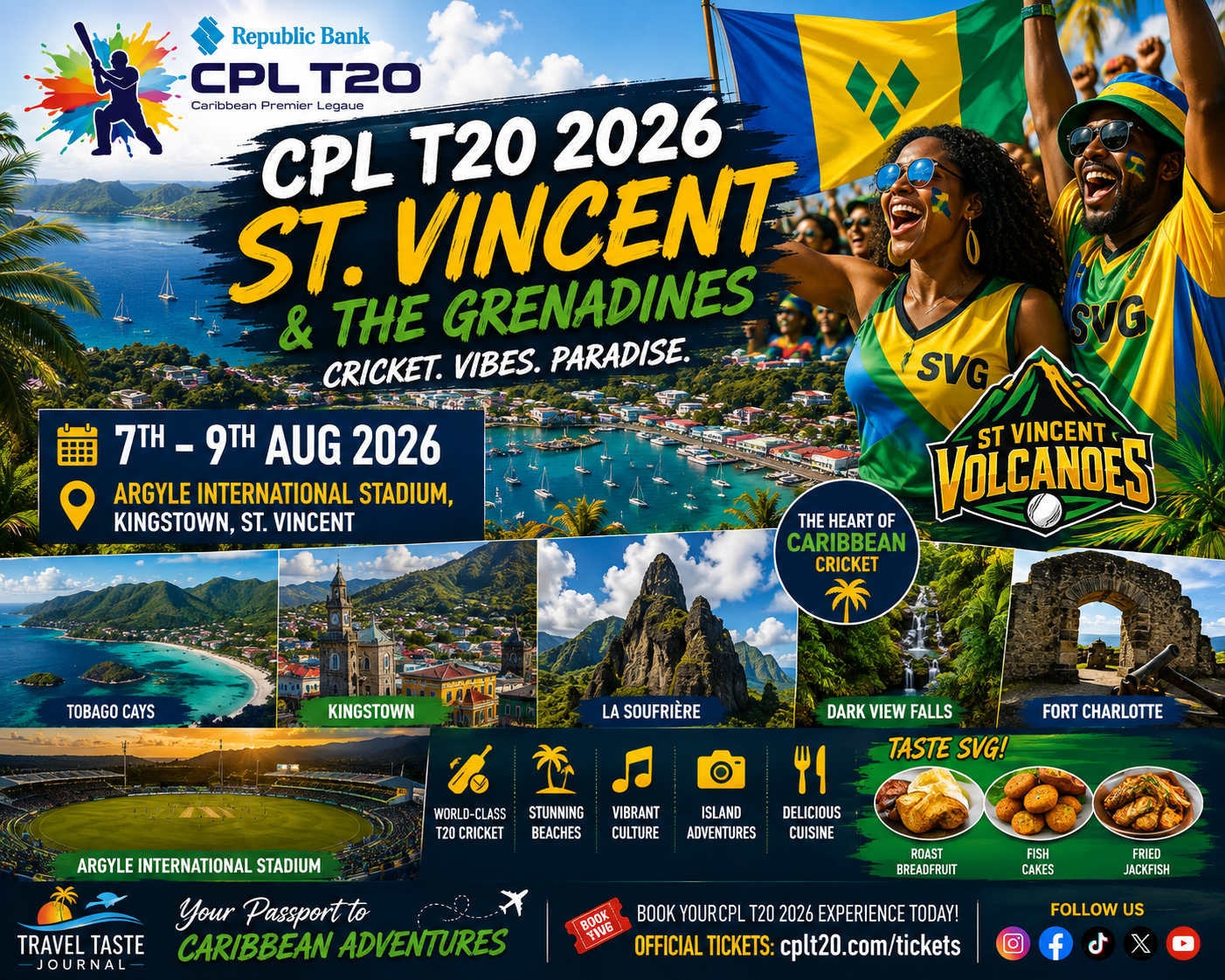 CPL T20 2026 St. Vincent & the Grenadines poster
