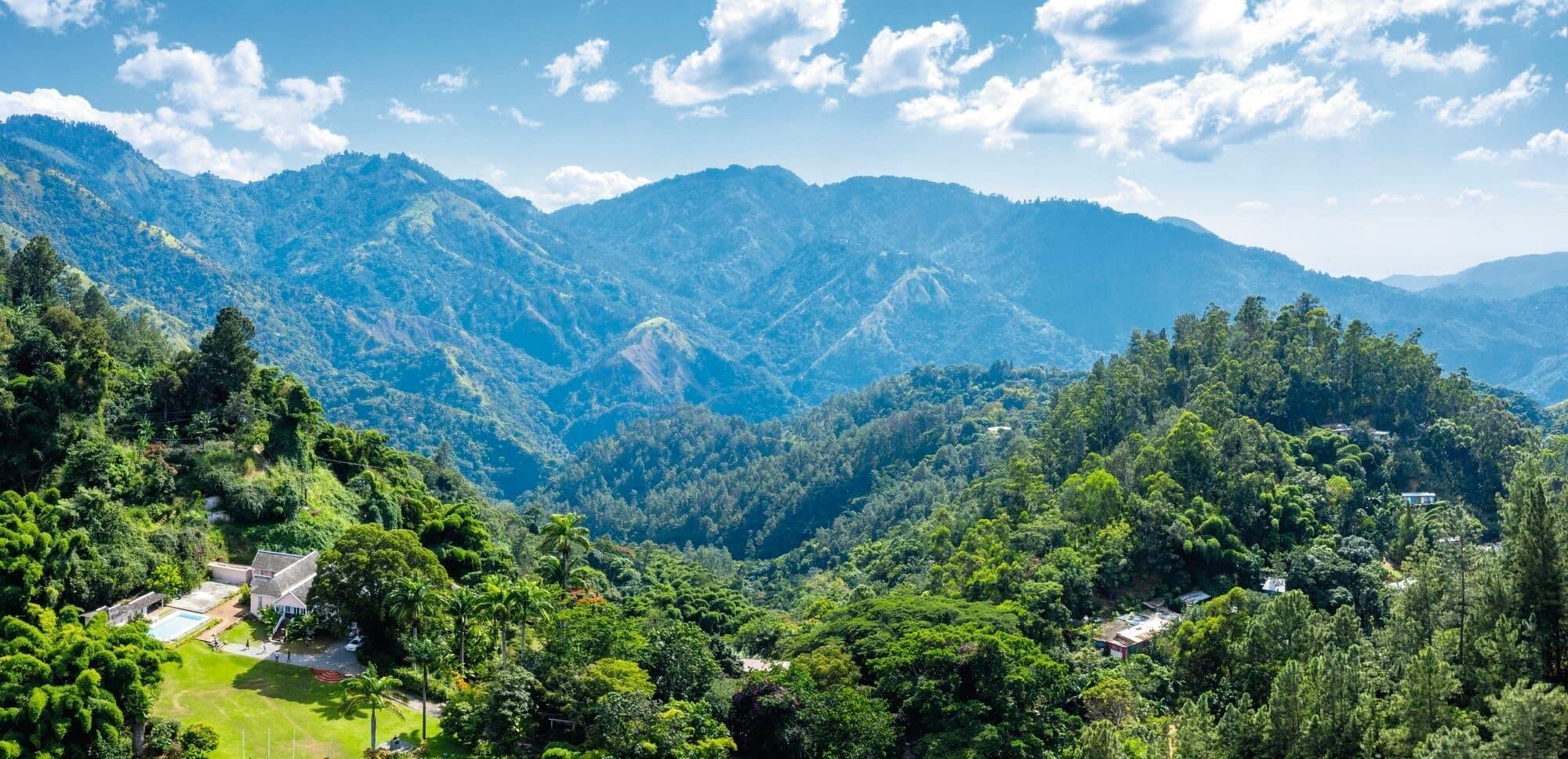 Jamaica''s Blue Mountains — misty peaks above Kingston